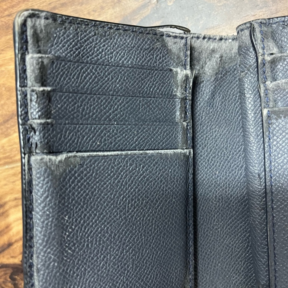 Coach navy leather wallet - Picture 3 of 7